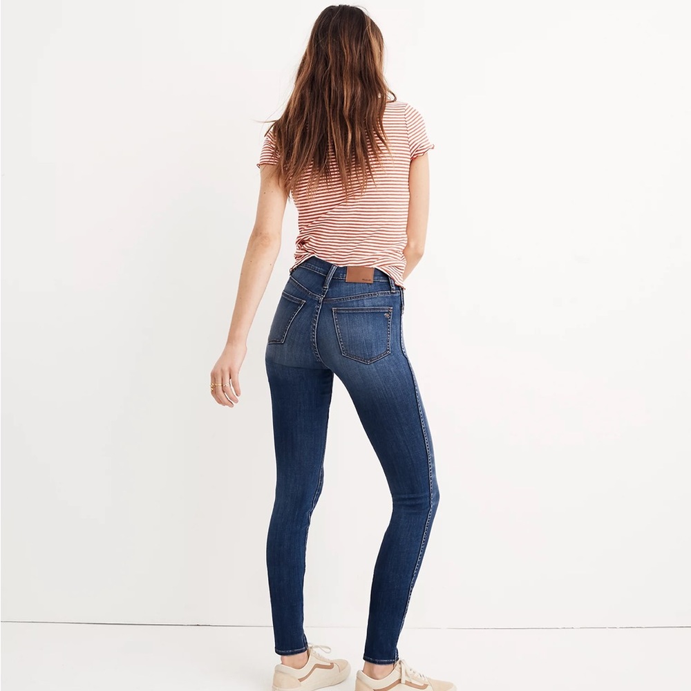 Madewell Tall 10" High-Rise Skinny Jeans in Danny Wash: TENCEL™ Denim Edition